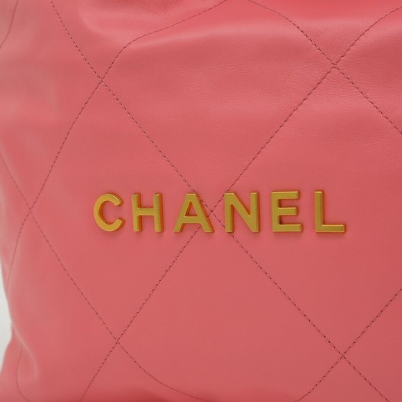 CHANEL 22 Small Chain Shoulder Bag Calfskin Pink AS3260 - Picture 3 of 9